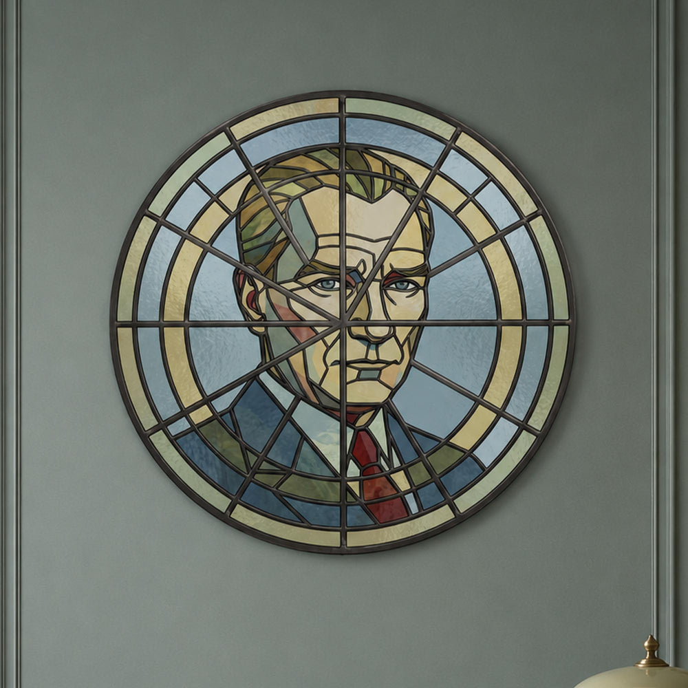Stained Glass Portrait Medallion lifestyle view