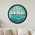 Sailing The Azure Sea with gold frame
