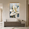Golden White Lily with white frame