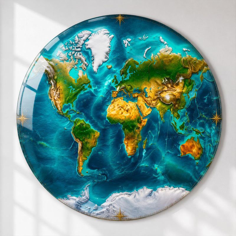 Gilded Earth Map lifestyle view