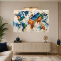 Painted World Map lifestyle view