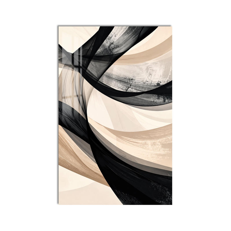 Monochrome Flowing Ribbons product shot on white background