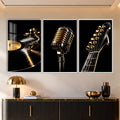 Golden Music with white frame