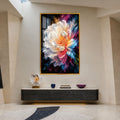 Midnight Peony with gold frame