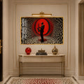 Crimson Jazz Portal with gold frame