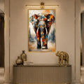 Mechanical City Elephant with gold frame