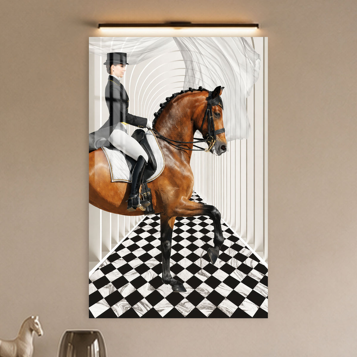 Modern Dressage in a modern room