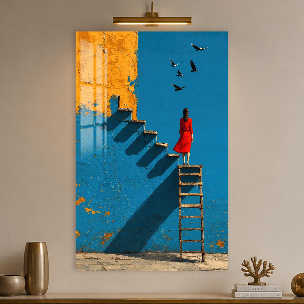 Steps Into The Blue in a modern room