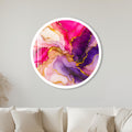 Magenta Amethyst Flow with white frame