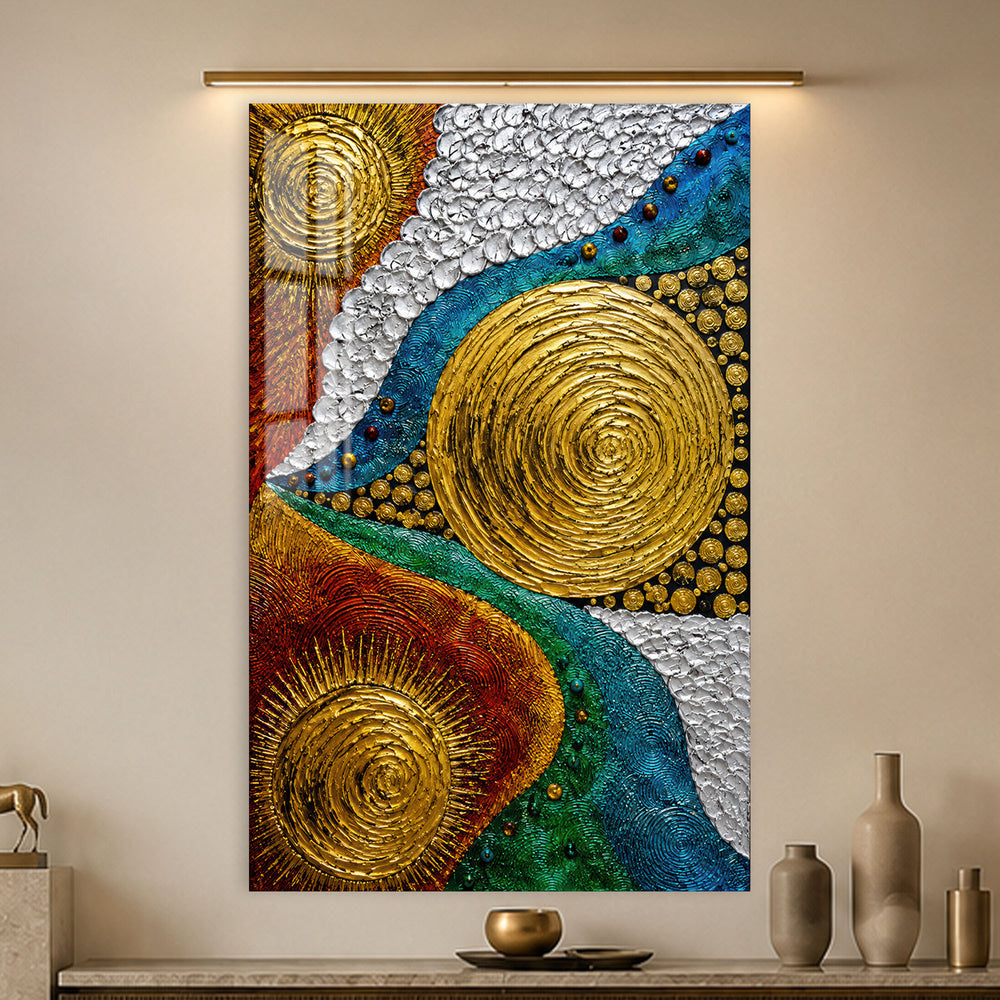 Gilded Cosmic Currents in a modern room