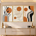 Terracotta Abstract with gold frame