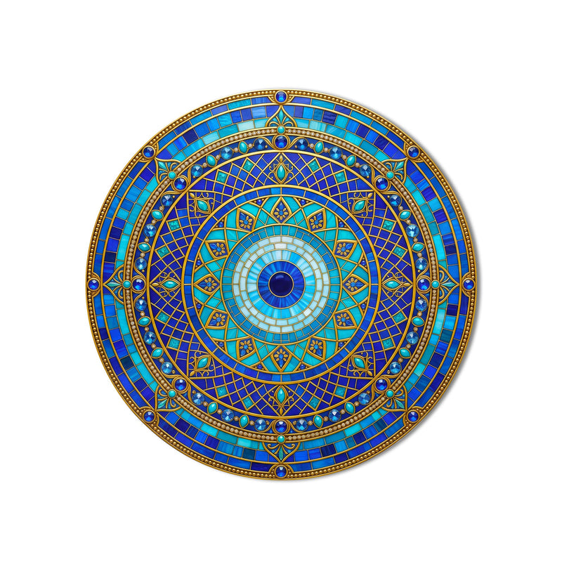 Sapphire Celestial Mandala product shot on white background