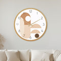 Neutral Abstract Shapes with gold frame