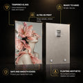 Blossom Muse — tempered glass, ultra HD print, ready to hang