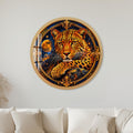 Celestial Golden Leopard with gold frame