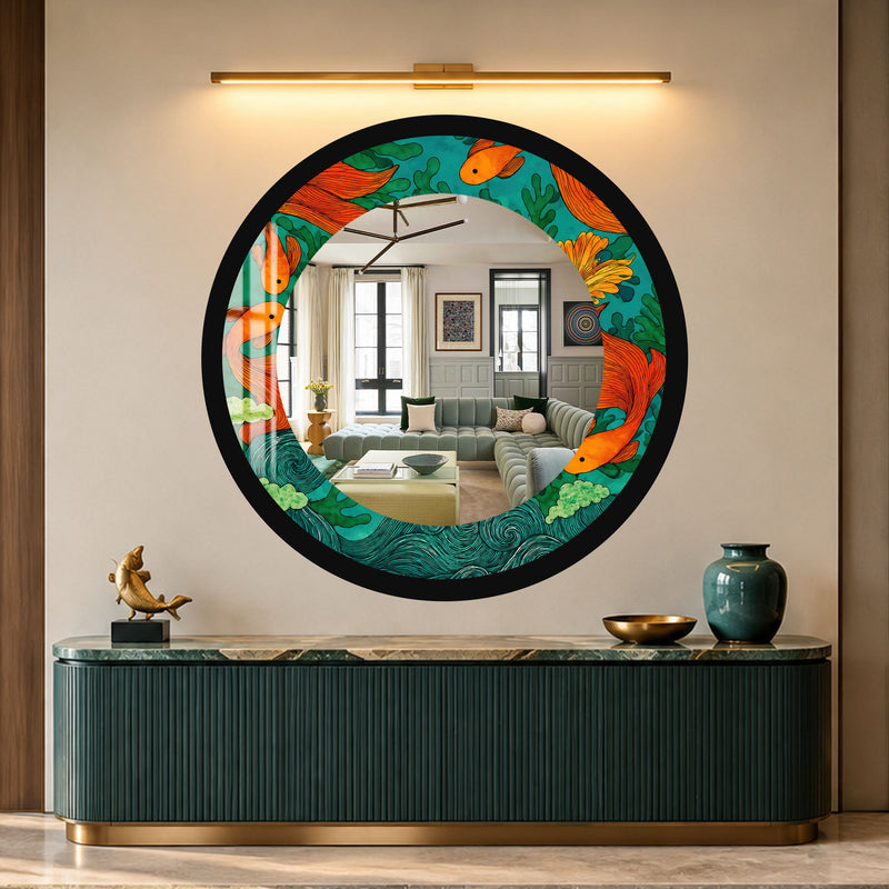Koi Garden with black frame