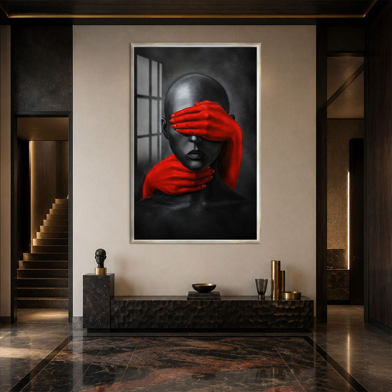 Artronauts Glass Print 12x18 cm | 4.7"x7.1" / Silver Unspoken Senses Glass Wall Art