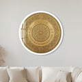 Antique Bronze Names Medallion with white frame
