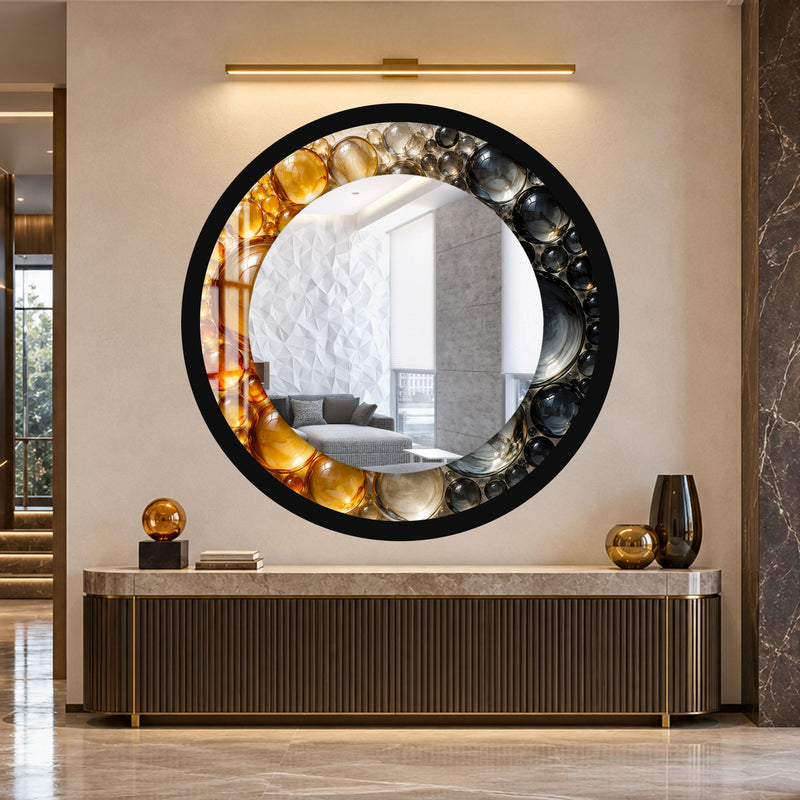 Amber Eclipse Bubbles with black frame