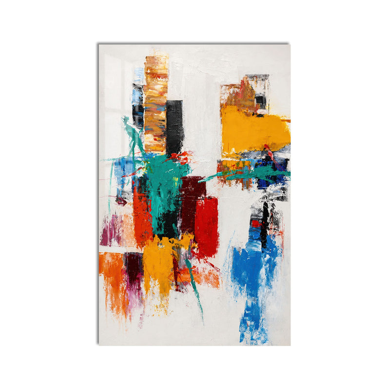 Artronauts Glass Print Chromatic City Blocks Glass Wall Art