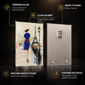 Parisian Blue Elegance — tempered glass, ultra HD print, ready to hang