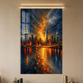 Artronauts Glass Print Manhattan Afterglow Glass Wall Art