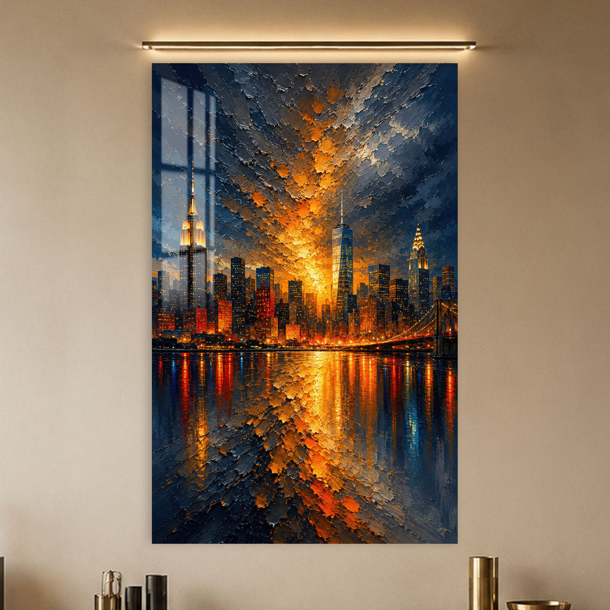 Manhattan Afterglow in a modern room
