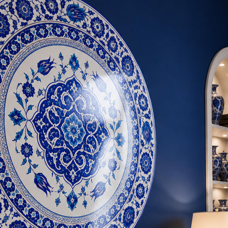Ottoman Blue Medallion lifestyle view