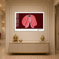 Dotted Red Pumpkin with silver frame