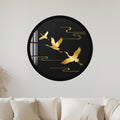 Golden Crane Flight with gold frame