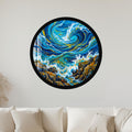 Gilded Ocean Vortex with gold frame