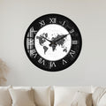Vintage World Map with black frame
