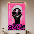 Artronauts Glass Print Pink Crystal Diva Glass Wall Art