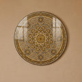 Golden Ivory Mandala — tempered glass, ultra HD print, ready to hang
