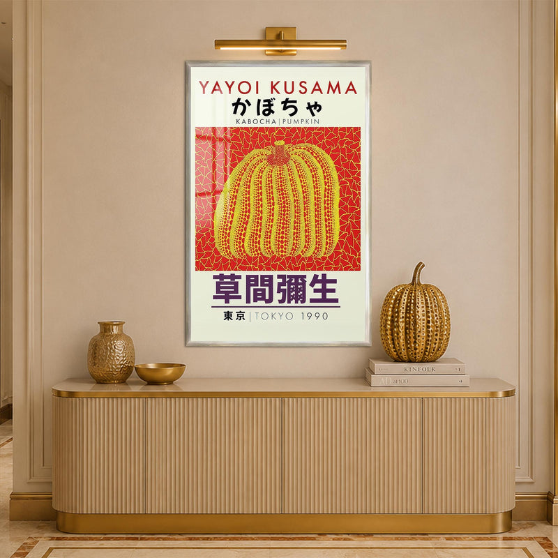 Kabocha Pumpkin Poster with silver frame