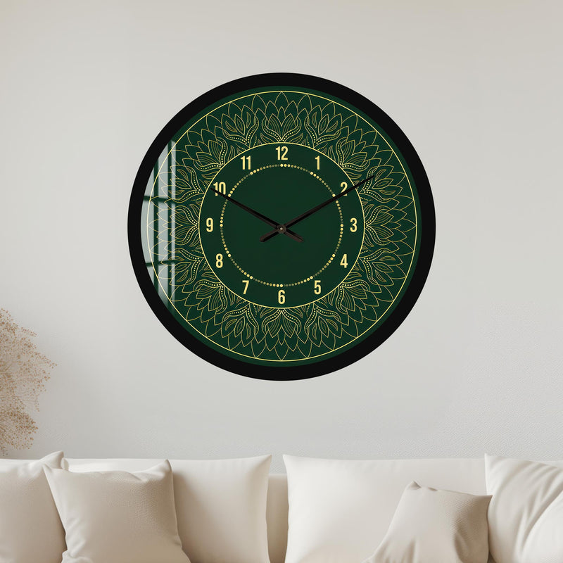 Emerald Mandala with black frame