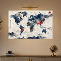 Ink Wash World Map lifestyle view