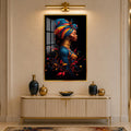 Regal African Muse with gold frame