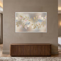 Gilded Floral Whispers with white frame