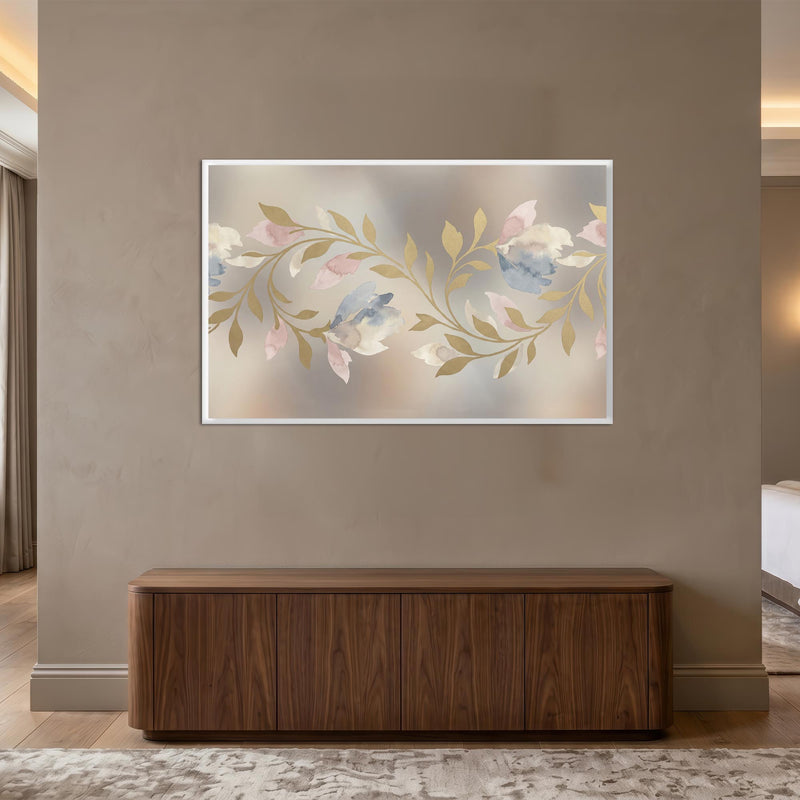 Gilded Floral Whispers with white frame