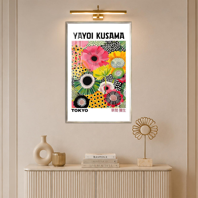 Kusama Floral Tokyo with silver frame