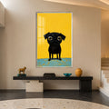 Little Black Pug with silver frame