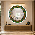Peacock Feather Halo with white frame
