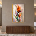 Prismatic Floral Flame with gold frame