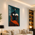 Artronauts Glass Print Flamingo Guardian Glass Wall Art