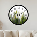 Misty Pine Forest with black frame