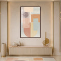 Artronauts Glass Print 12x18 cm | 4.7"x7.1" / Walnut Pastel Geometric Rhythm Glass Wall Art