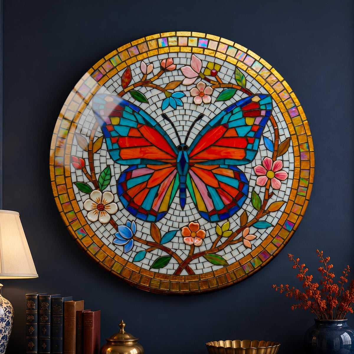 Mosaic Butterfly Garden in a modern room