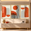 Orange Rhythm with gold frame