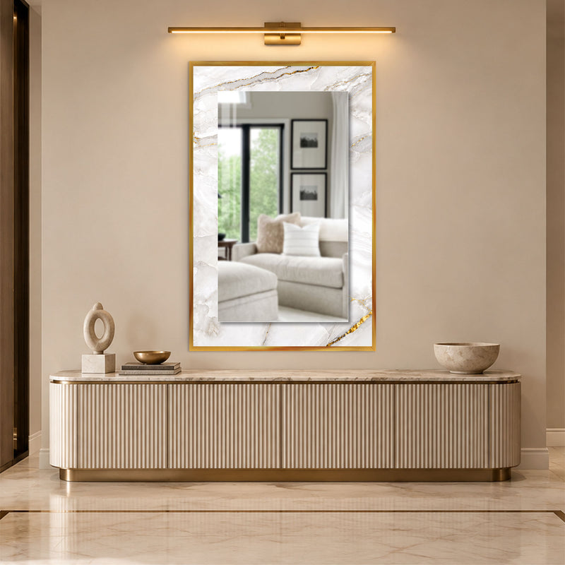 Ivory Gold Marble with black frame